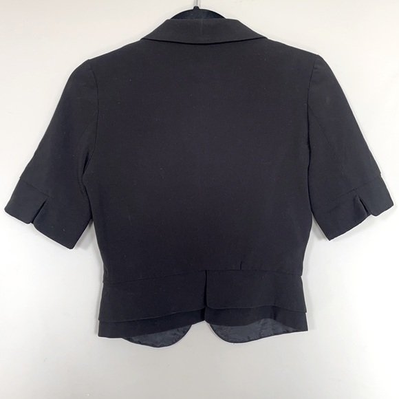 Black 3/4 sleeve short black blazer XS - Picture 2 of 4